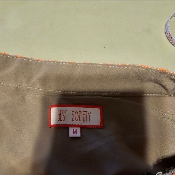 Best Society skirt Women's medium orange/tweed Pre-owned - Picture 5 of 7